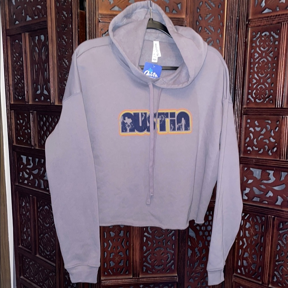 NWT Gray Hoodie Sweatshirt Size L - Picture 1 of 6